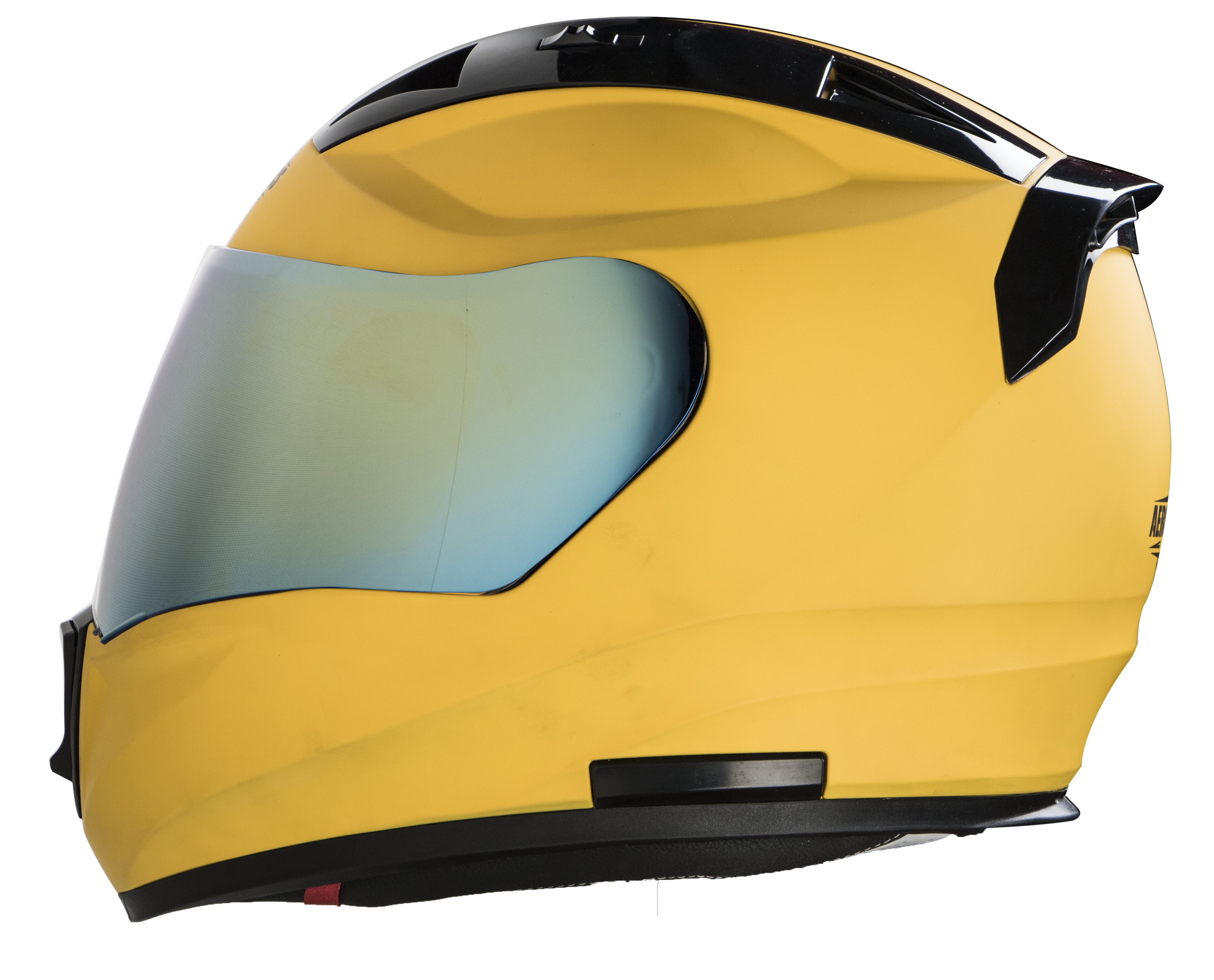 SA-1 Aeronautics Mat Moon Yellow ( Fitted With Clear Visor Extra Gold Chrome Visor Free)